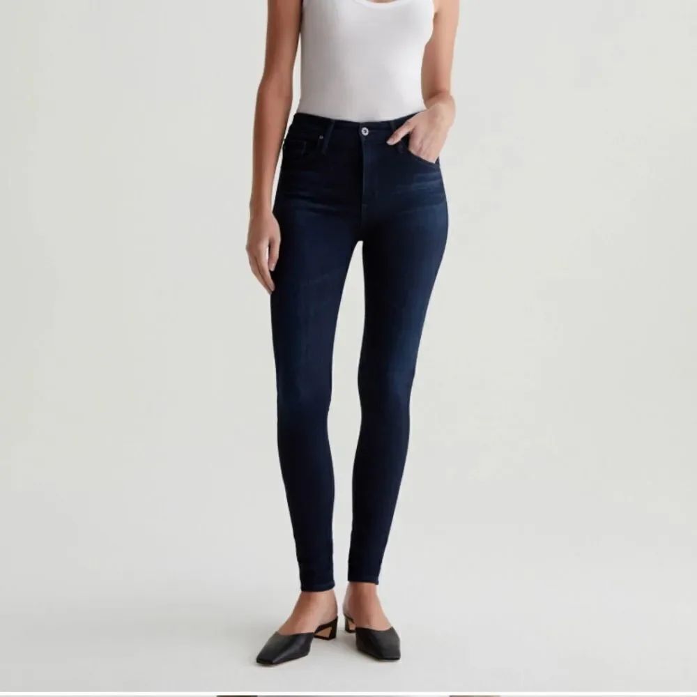 AG ‘The Farrah’ High-Rise Skinny Ankle Suede Pant - Brooks Wash